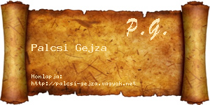 Palcsi Gejza névjegykártya